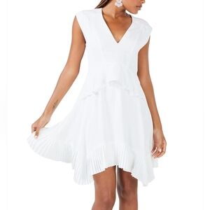 BCBGMaxAzria NWT Dylan White Peplum Cocktail Dress - Bridal sz 8